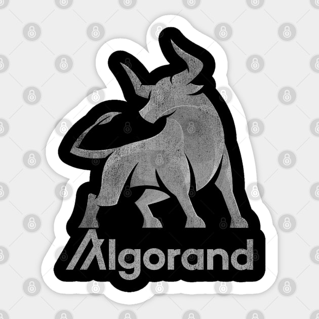 Bull Market Algorand ALGO Coin To The Moon Crypto Token Cryptocurrency Wallet Birthday Gift For Men Women Sticker by Thingking About